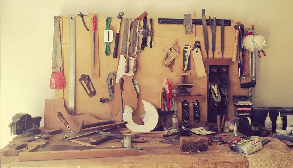 Guitar making work station Paracho
