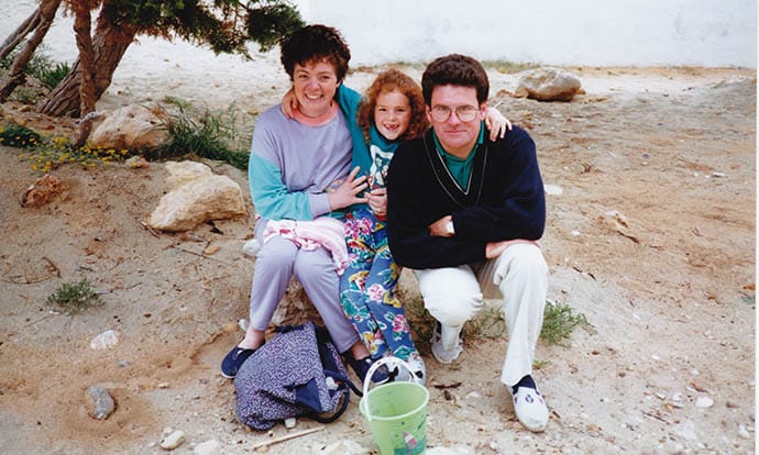 My Mum, Dad and I on holiday in Ibiza back in the 80s