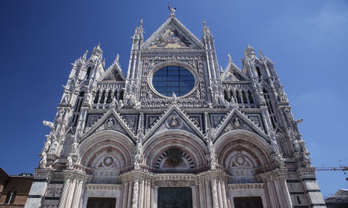 Outside the duomo in Siena