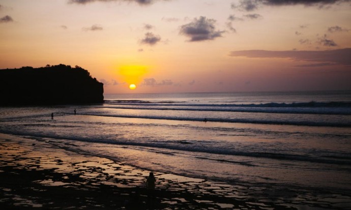 Sunset Bali beach Balangan
