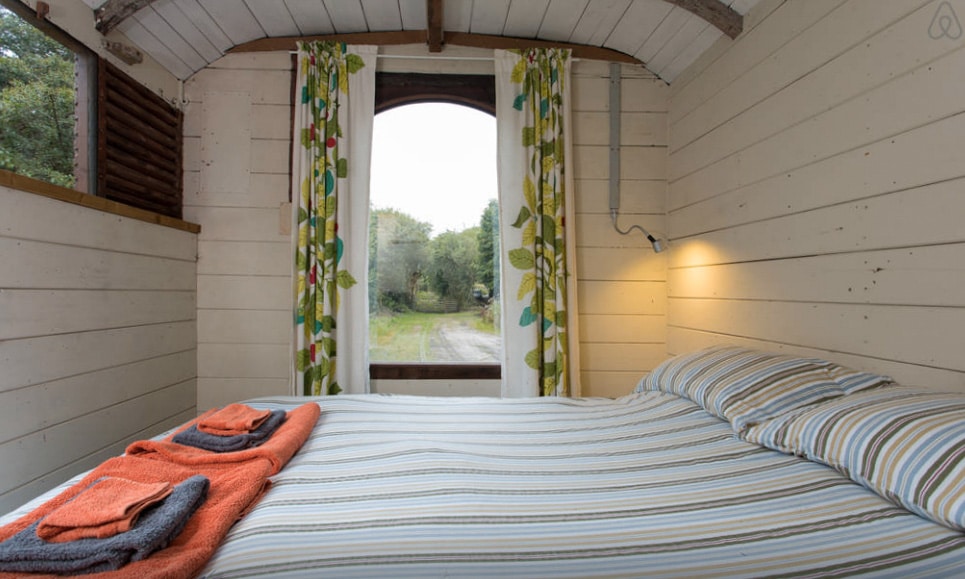 Stay in a converted train carriage in Cornwall