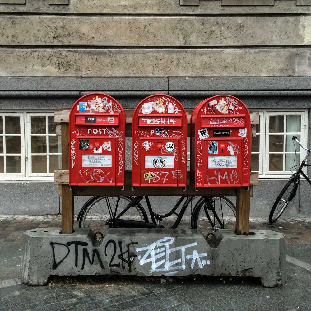 Postboxes in Copenhagen