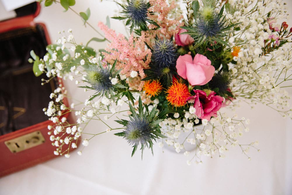 DIY flowers for festival wedding